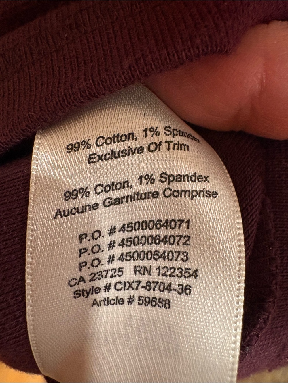 Wilfred Free, cotton dress, mini, burgundy, size large, like new - Picture 9 of 10